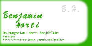 benjamin horti business card